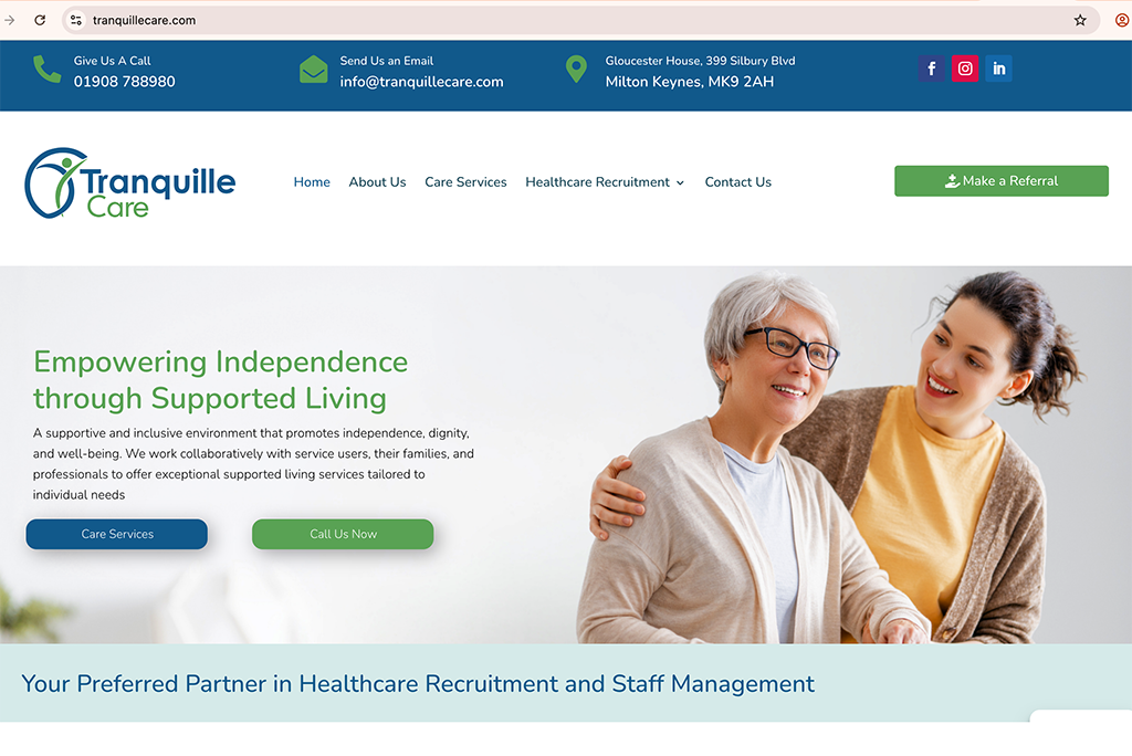 Tranquille Care, Uk